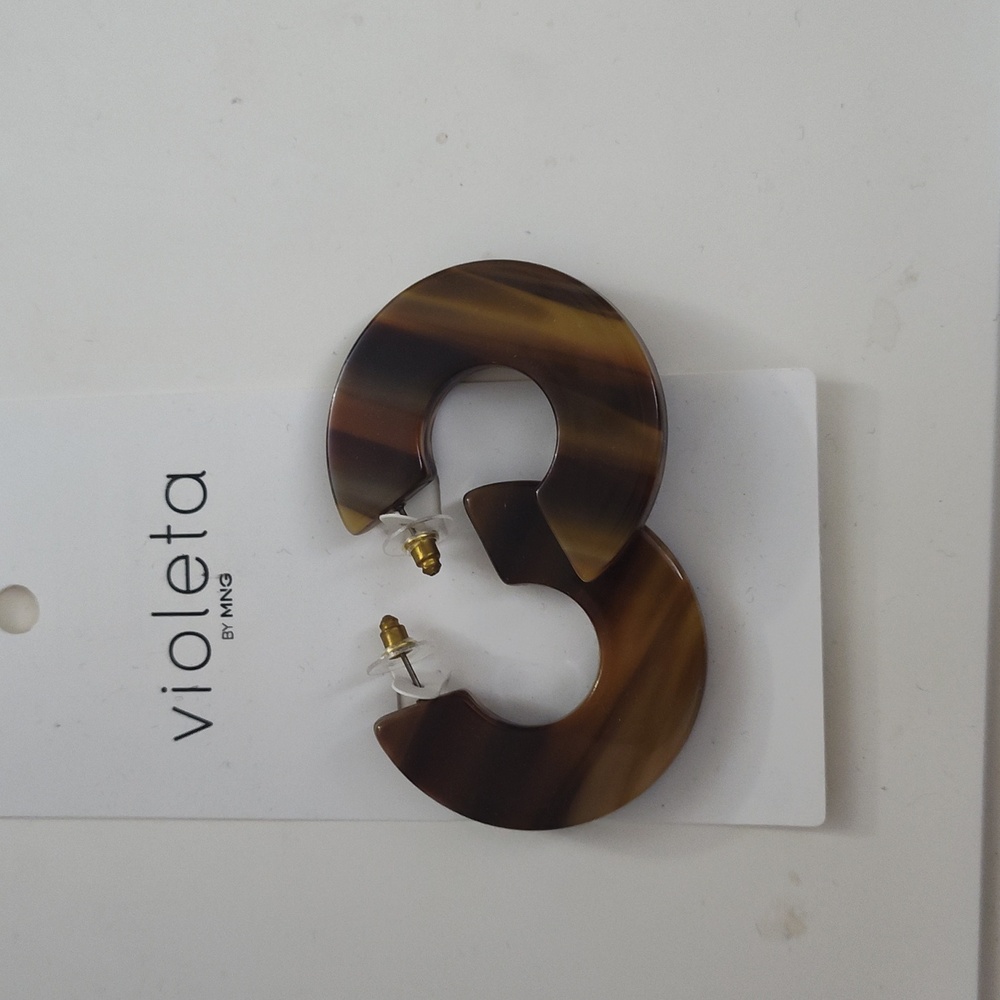 Brown Hoop Earrings
